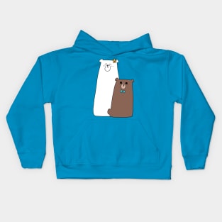 Polar Bear and Brown Bear Kids Hoodie